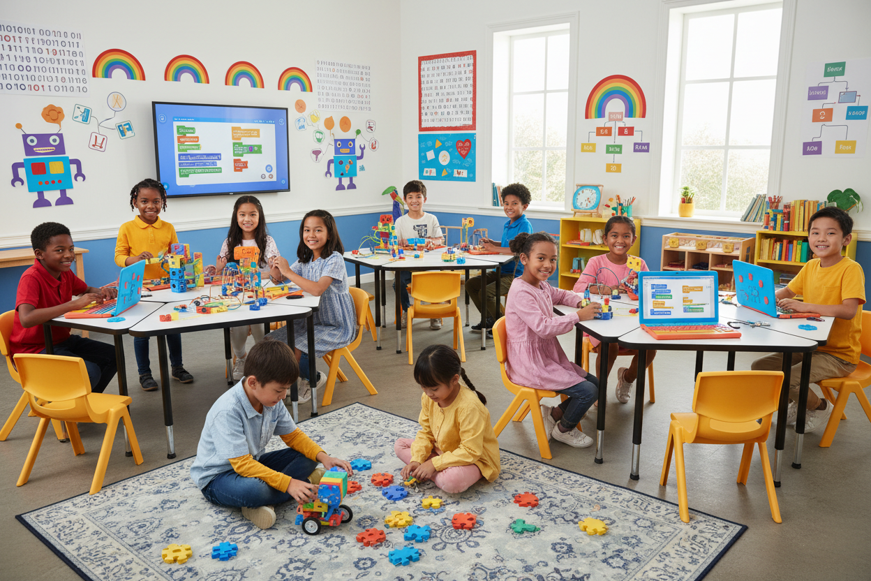 Kids Playing with Programming Tools